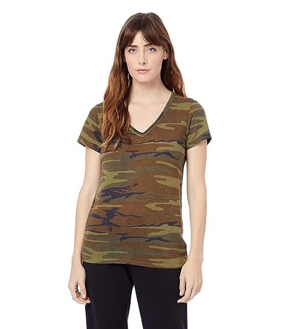 Ideal Printed Eco Jersey V-Neck T-Shirt