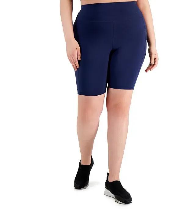 Ideology Plus Size Bike Shorts, Created for Macy's