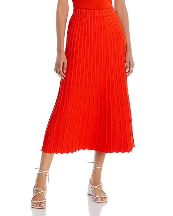 Idris Pleated Midi Skirt