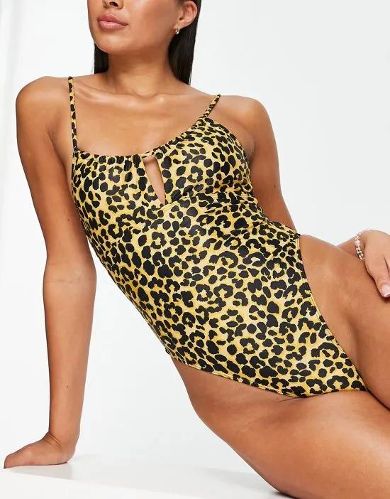 inspired swimsuit in leopard print - MULTI