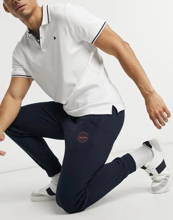 Intelligence slim sweatpants in navy
