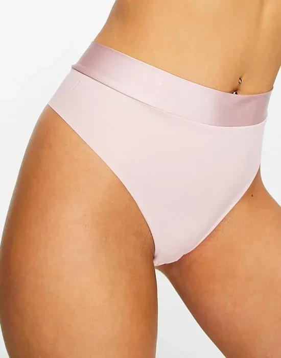 invisible high waist thong in soft pink