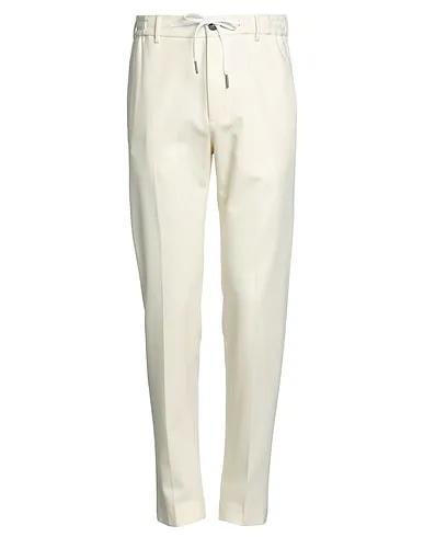 Ivory Boiled wool Casual pants