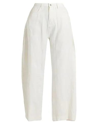 Ivory Brocade Casual pants