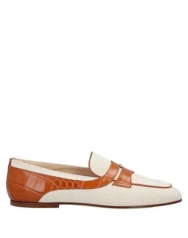 Ivory Canvas Loafers
