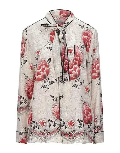 Ivory Chiffon Floral shirts & blouses