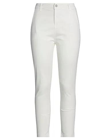 Ivory Cotton twill Casual pants