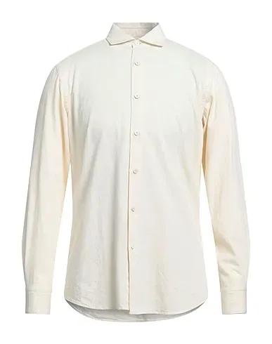 Ivory Cotton twill Solid color shirt