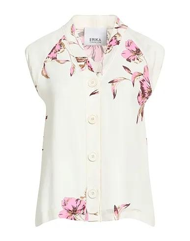 Ivory Crêpe Floral shirts & blouses