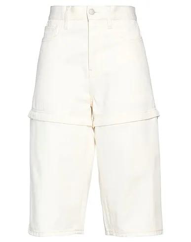 Ivory Denim Cropped pants & culottes