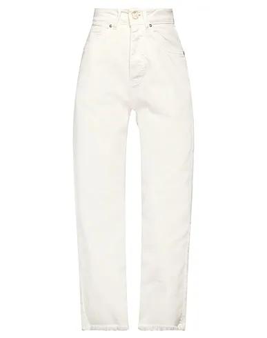 Ivory Gabardine Cropped pants & culottes