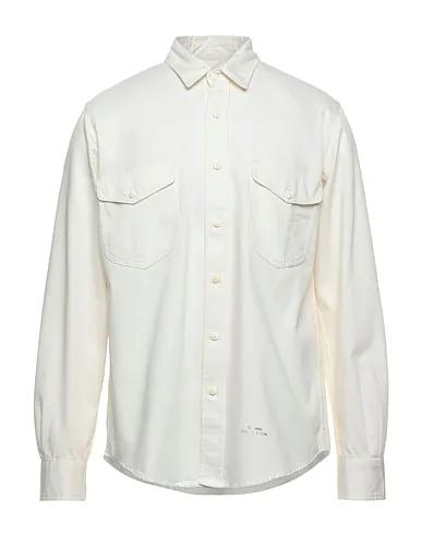 Ivory Gabardine Solid color shirt