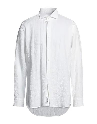 Ivory Jacquard Linen shirt