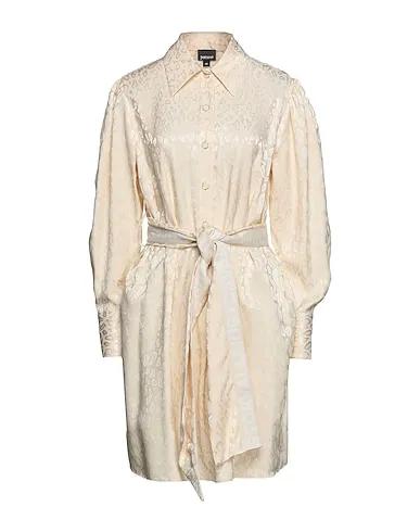 Ivory Jacquard Shirt dress