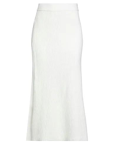 Ivory Knitted Midi skirt
