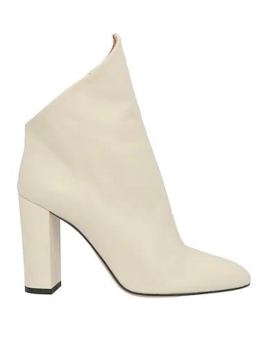 Ivory Leather Ankle boot