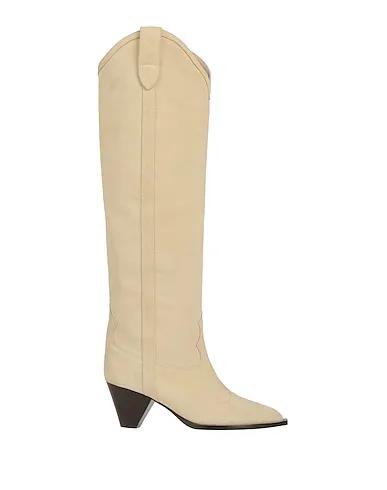 Ivory Leather Boots