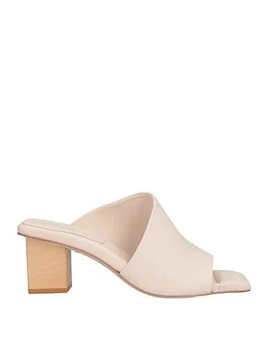 Ivory Leather Sandals