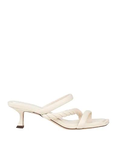 Ivory Leather Sandals