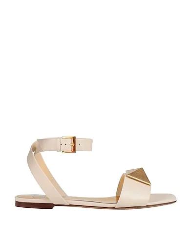 Ivory Leather Sandals