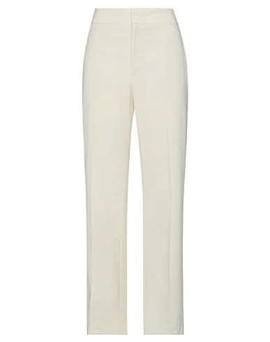 Ivory Plain weave Casual pants