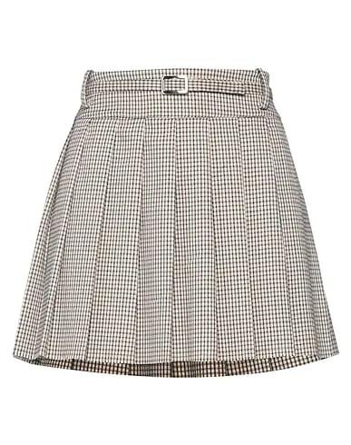 Ivory Plain weave Mini skirt