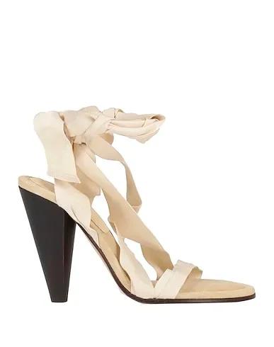 Ivory Plain weave Sandals