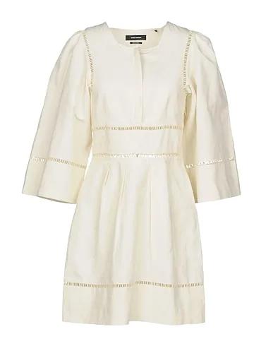 Ivory Plain weave Short dress