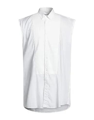 Ivory Plain weave Solid color shirt