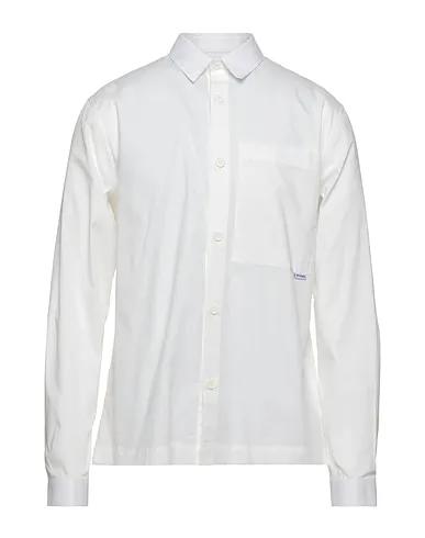 Ivory Plain weave Solid color shirt