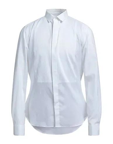 Ivory Plain weave Solid color shirt