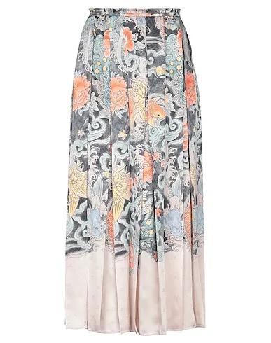 Ivory Satin Midi skirt