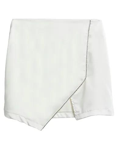 Ivory Satin Mini skirt