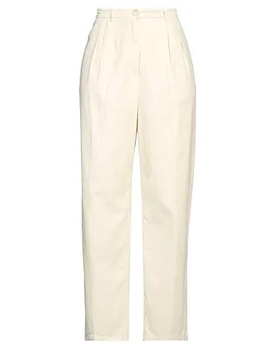 Ivory Velvet Cropped pants & culottes