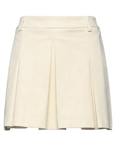 Ivory Velvet Mini skirt