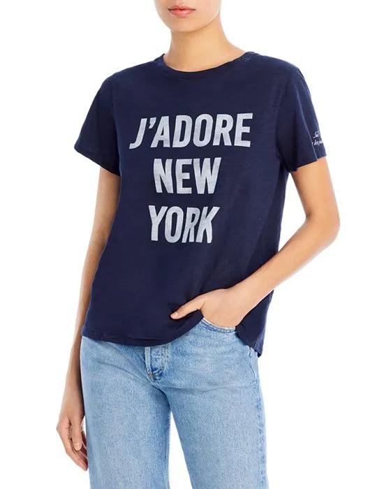 J'Adore New York Cotton Crewneck Tee
