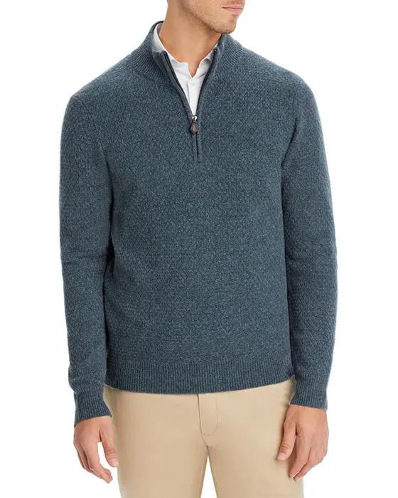 Jacquard Quarter Zip Sweater