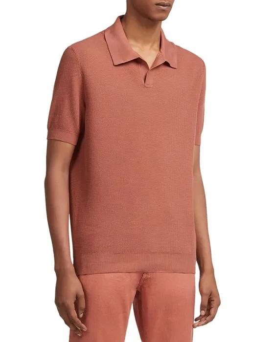 Jacquard Short Sleeve Knit Polo
