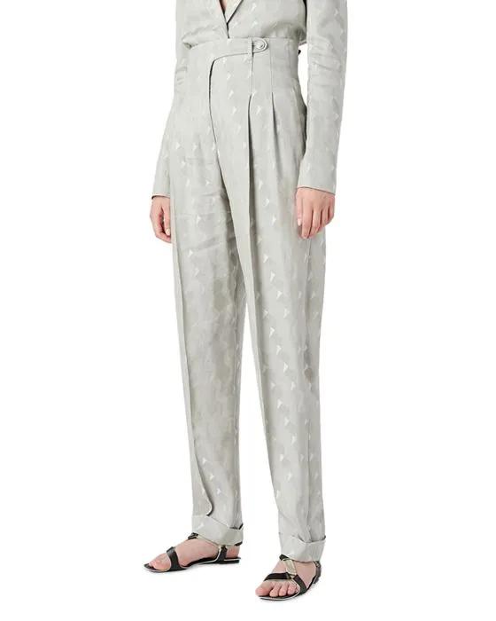 Jacquard Straight Leg Pants