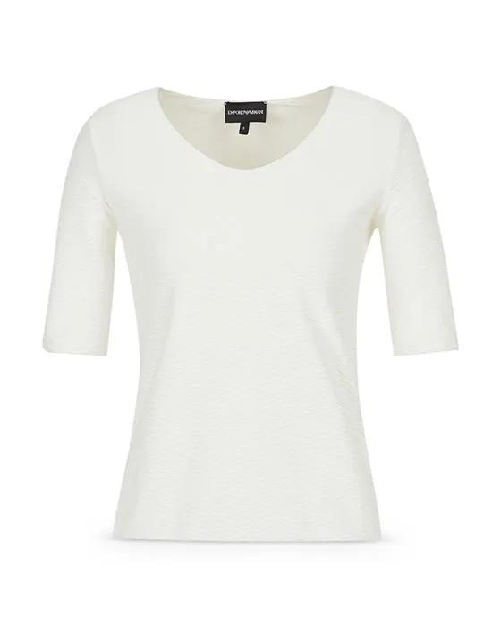 Jacquard V-Neck Jumper