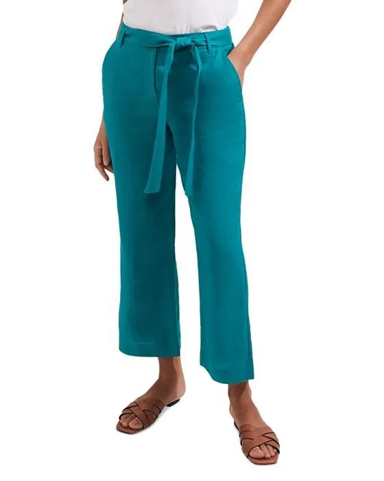 Jacqui Linen Cropped Trousers