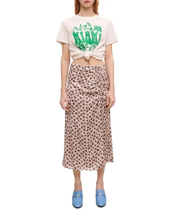 Jalita Ruched Midi Skirt
