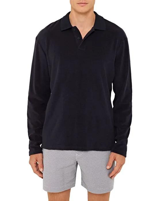 Jarrett Organic Cotton Terry Long Sleeve Polo Shirt