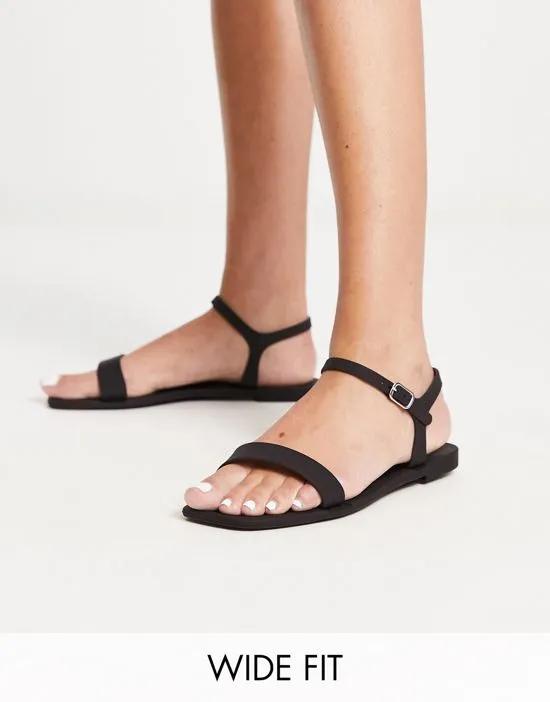 jelly sandals in black