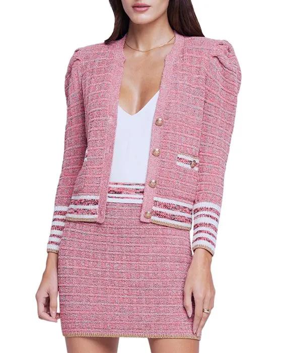 Jenni Striped Button Front Cardigan