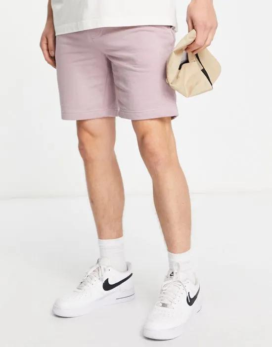 jersey shorts in lavender