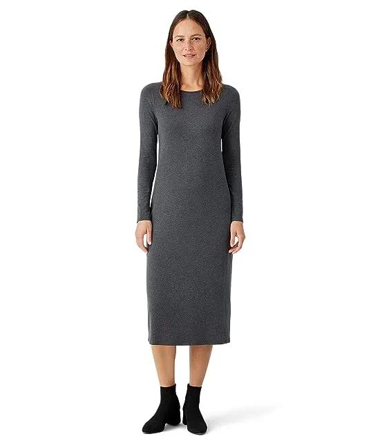 Jewel Neck Full-Length Dress