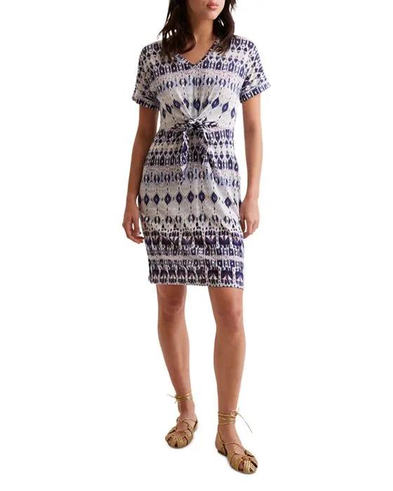 Jimmy Printed Tie Front Dress