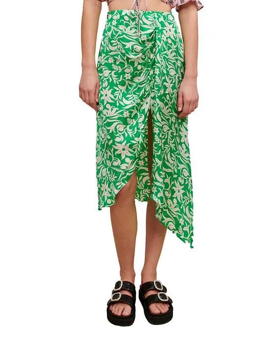 Juliqua Asymmetric Midi Skirt