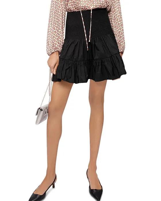 Jun Smocked Mini Skirt